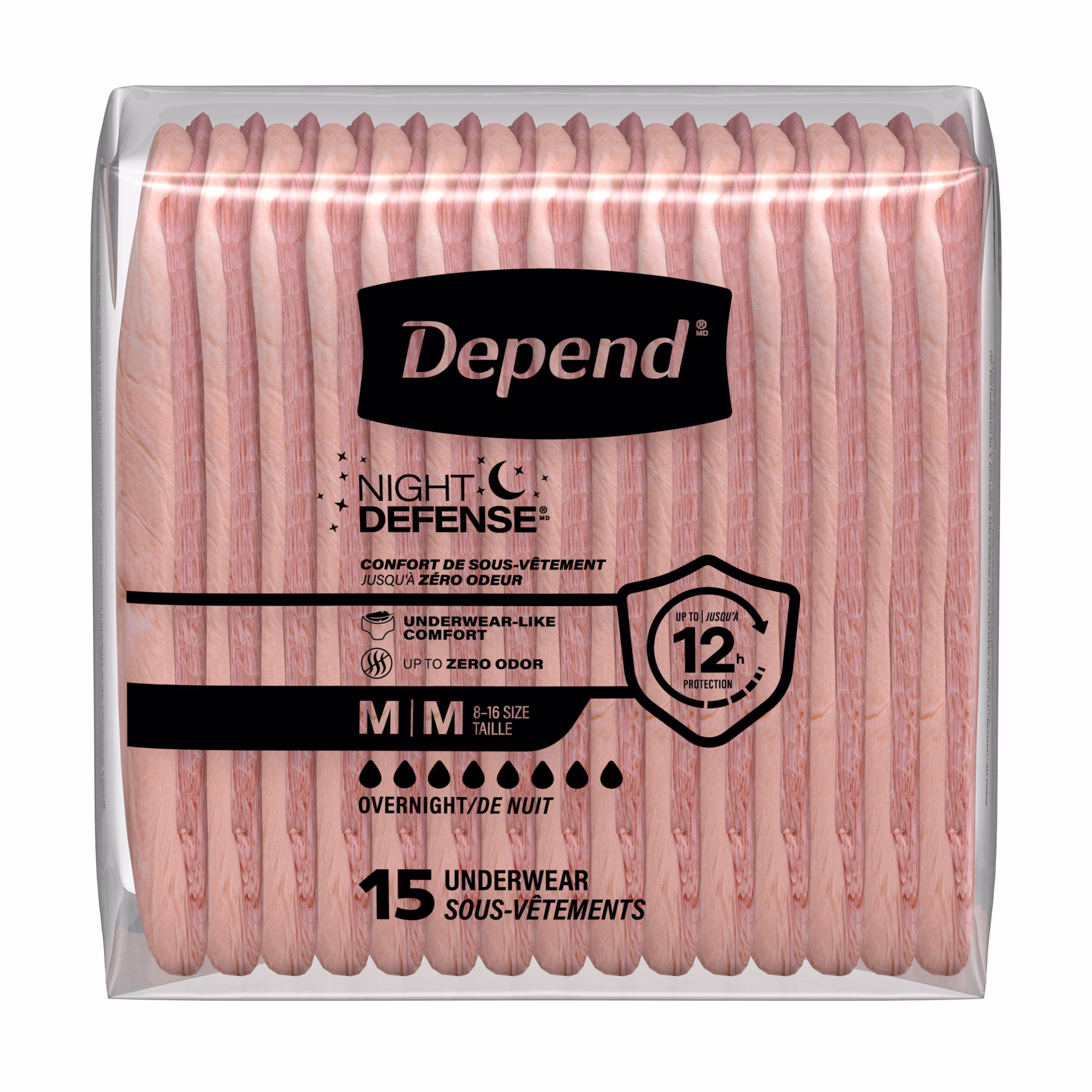 Depend Night Defense Incontinence Underwear for Women, Adult Diapers, M, 60 Count - Image 13