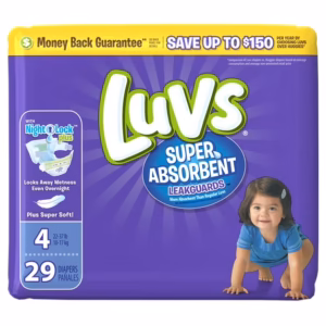 Luvs Super Absorbent Leakguards Diapers, Size 4, 29 Diapers