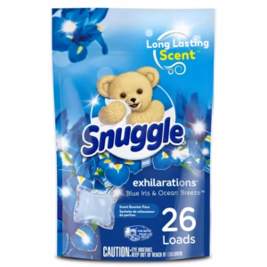 Snuggle Exhilaration Laundry Scent Booster Blue Iris Ocean Breeze 26 Pods 2 Pak