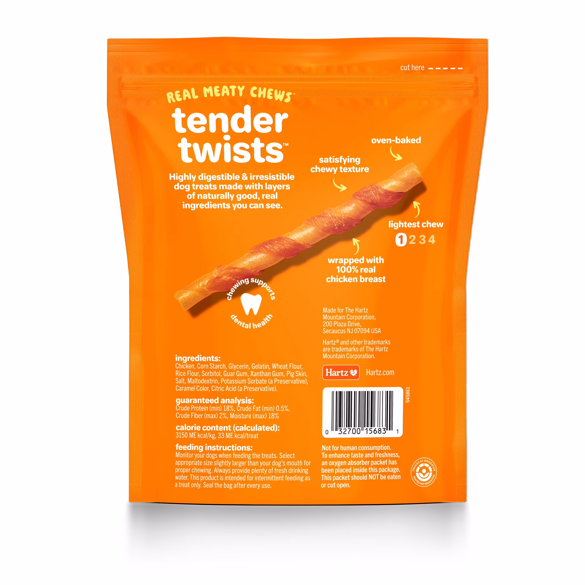 Hartz Oinkies Tender Twists Rawhide‑Free Dog Treats with Real Chicken Breast, Highly Digestible Dog Chews, 36 Count - Image 6