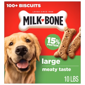 Milk Bone Crunchy Large Dog Treats, 10 Lb. Box, Original Beef Flavor
