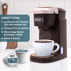 Maud's Kona Coffee Pods, 100 ct, Medium Roast Coffee in Single Serve Pods – 100% Arabica Coffee, Compatible with Keurig K Cups Maker